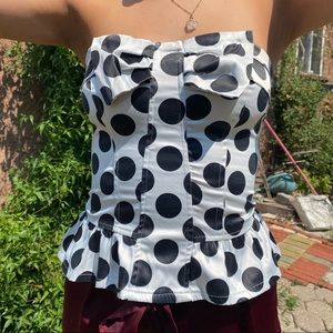 Polka dot corset top